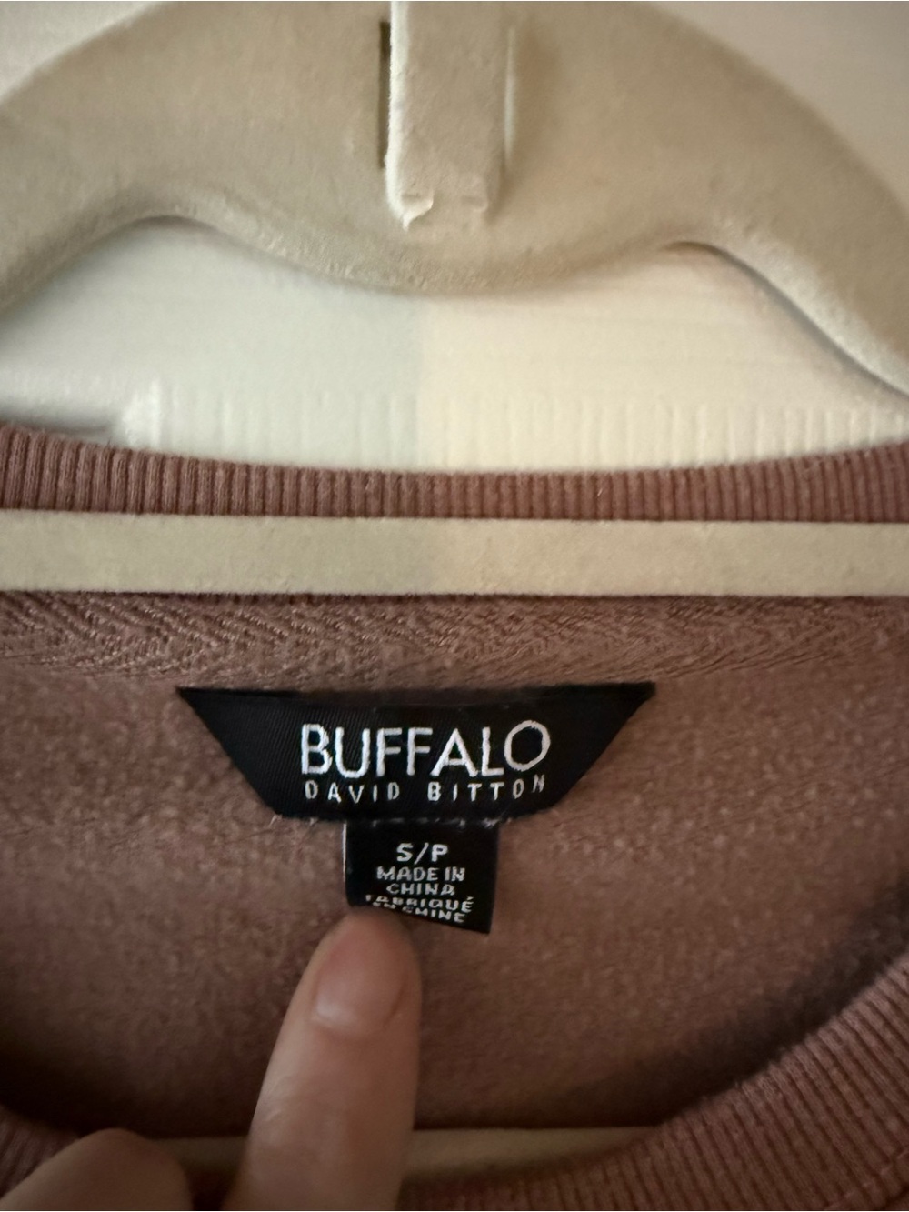 Buffalo David Bitton Viscose/Cotton/Poly Dusty Mauve Pullover Sweatshirt Small - Picture 5 of 5